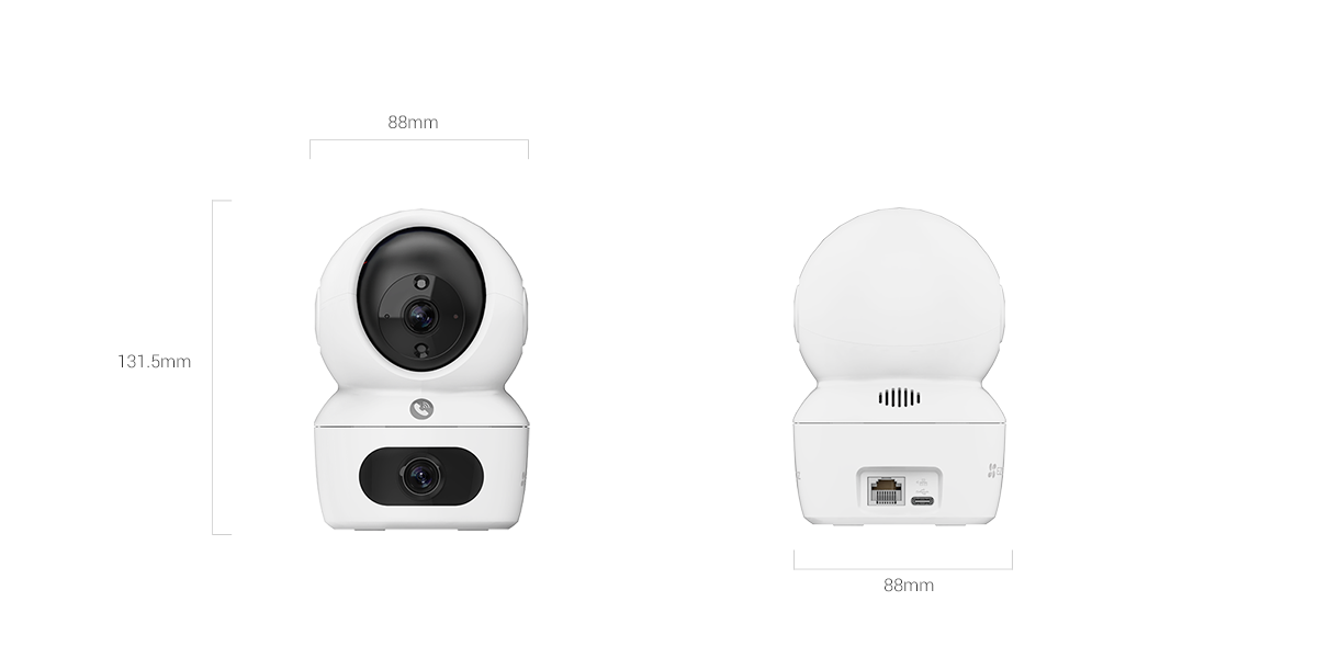 EZVIZ H7C Smart Home Camera - Dual-Lens, 2K+ Resolution, AI Detection, Weatherproof thumbnail 2