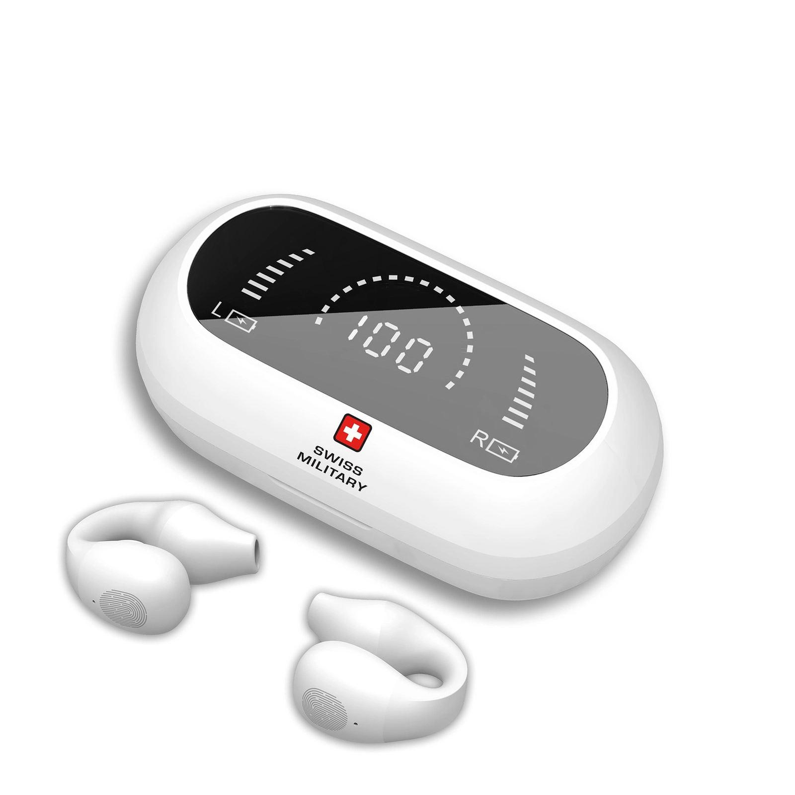 SWISS MILITARY DELTA 4  AIR CONDUCTION WIRELESS EARBUDS WHITE SM-TWS-DELTA4-WHI
