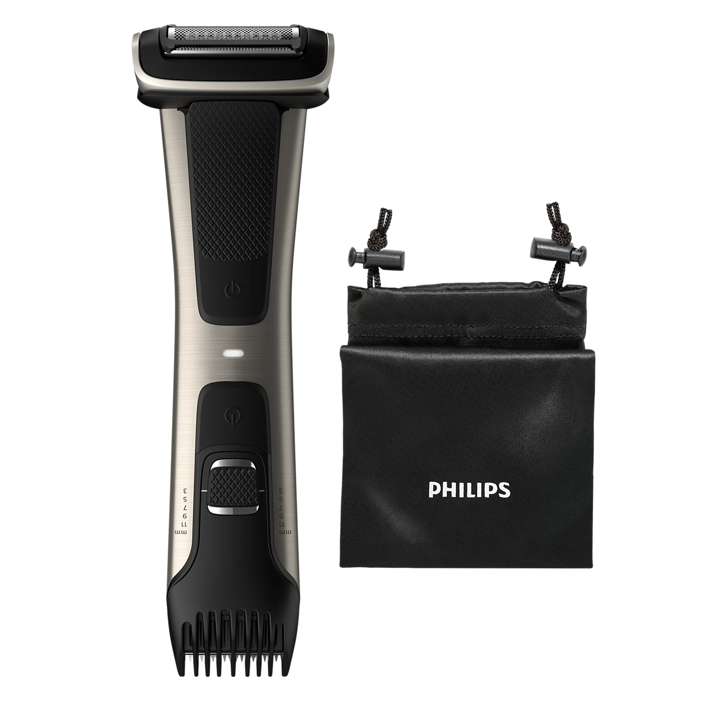 PHILIPS BODYGROOM 7000 SERIES 4-DIRECTIONAL CONTOUR SHAVER SILVER-BLACK BG702513