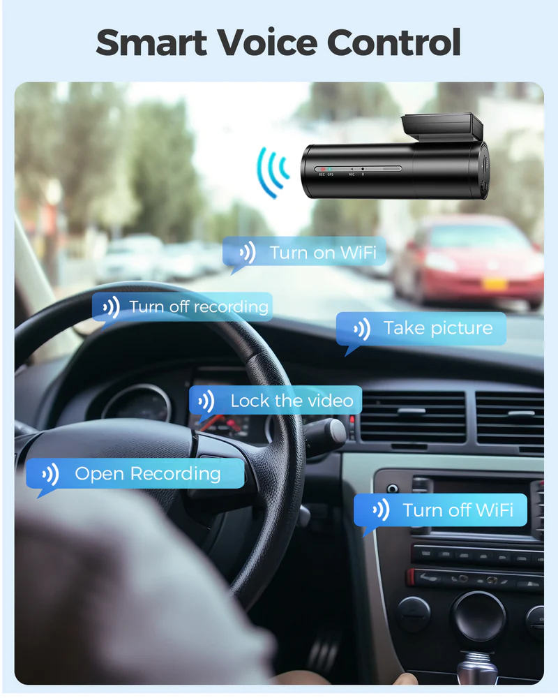 AZDOME 4K Front and Rear Dash Camera Kit with 64GB Memory Card - M300S thumbnail 6
