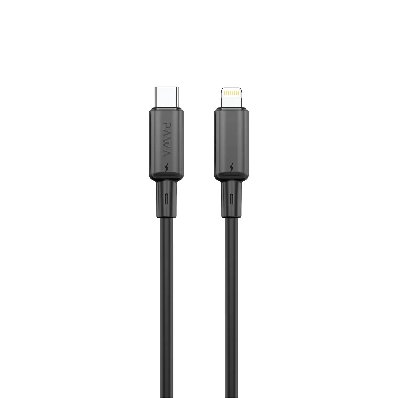 PAWA 30W USB C TO LIGHTNING QUICK CHARGING PVC CABLE BLACK 1.2M PW-BDC312CL-BK