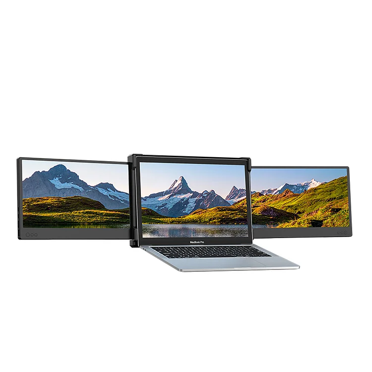 OFIYAA S2 TRI SCREEN 14-INCH LAPTOP SCREEN EXTENDER BLACK