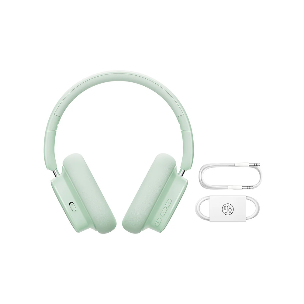 BASEUS BOWIE H1I NOISE CANCELLATION WIRELESS HEADPHONE NATURAL GREEN thumbnail 7