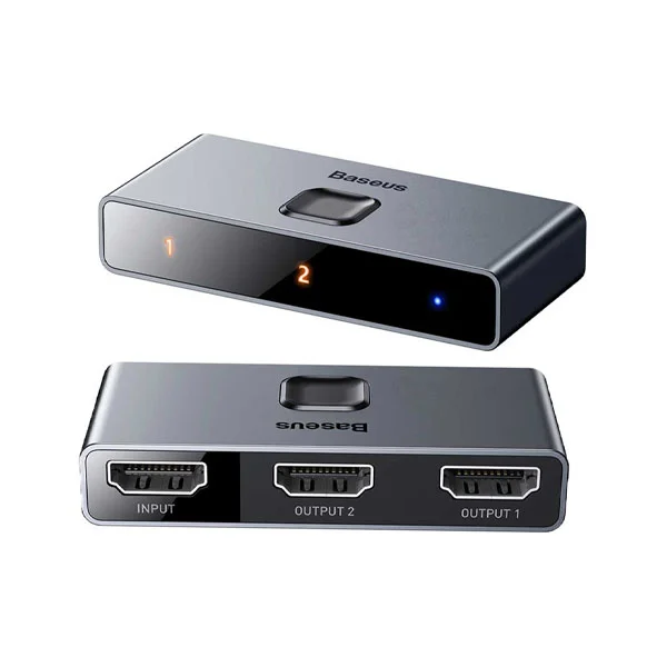 BASEUS 2 IN 1 MATRIX HDMI SWITCHER GREY CAHUB-BC0G