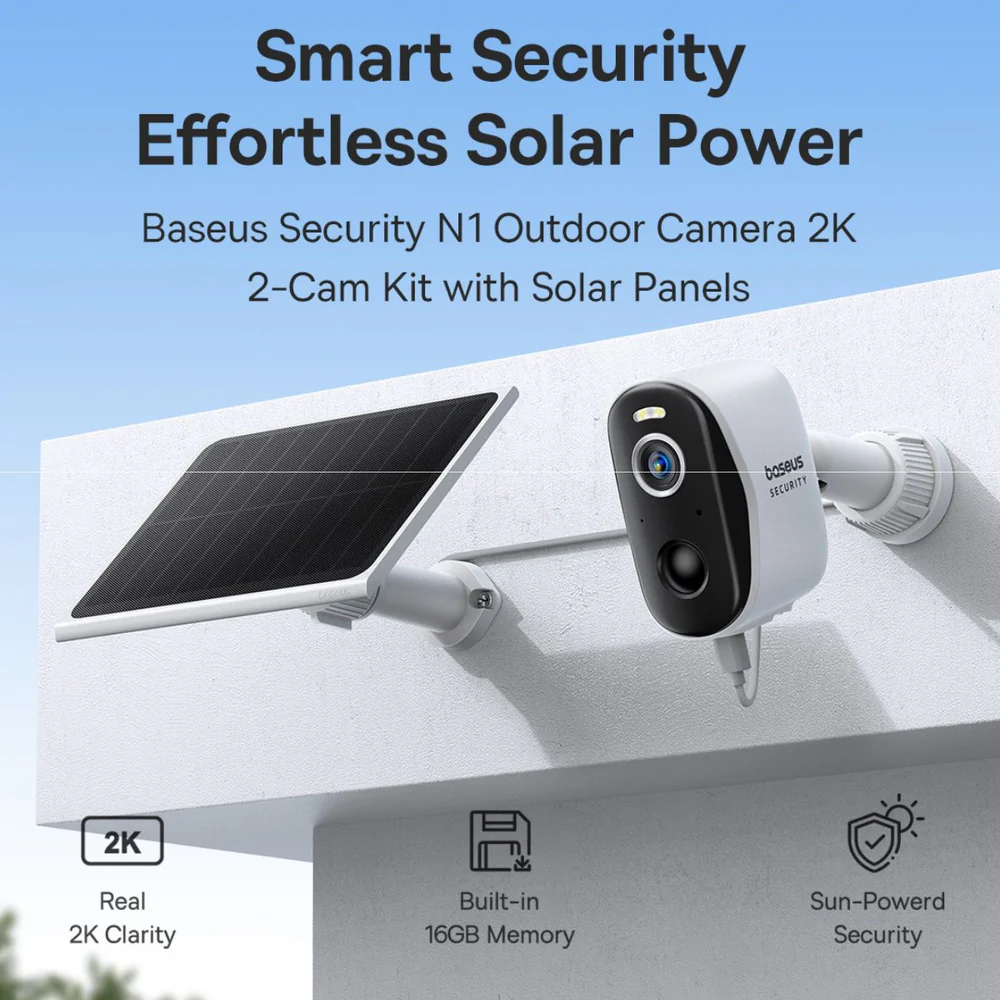 BASEUS SECURITY N1 PLUS SERIES OUTDOOR CAMERA MOON WHITE S0TZ002130 thumbnail 9