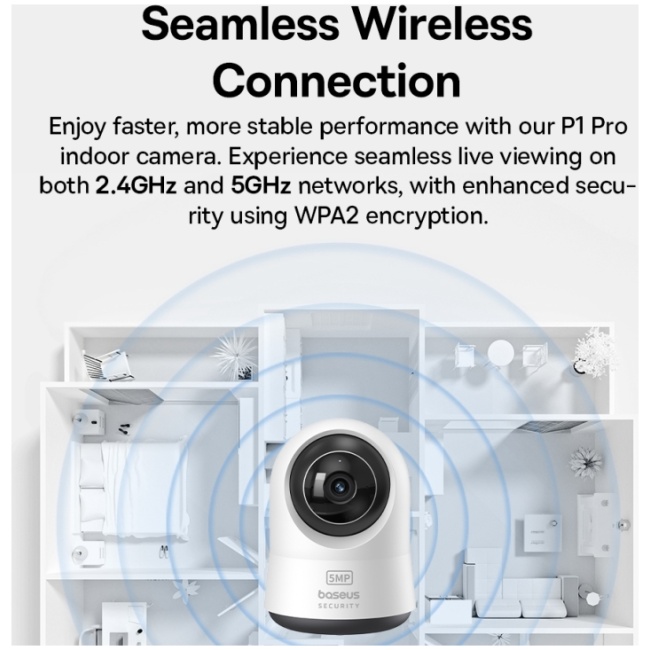 BASEUS WIRED 3K ULTRA CLEAR SECURITY CAMERA P1 PRO WHITE thumbnail 4
