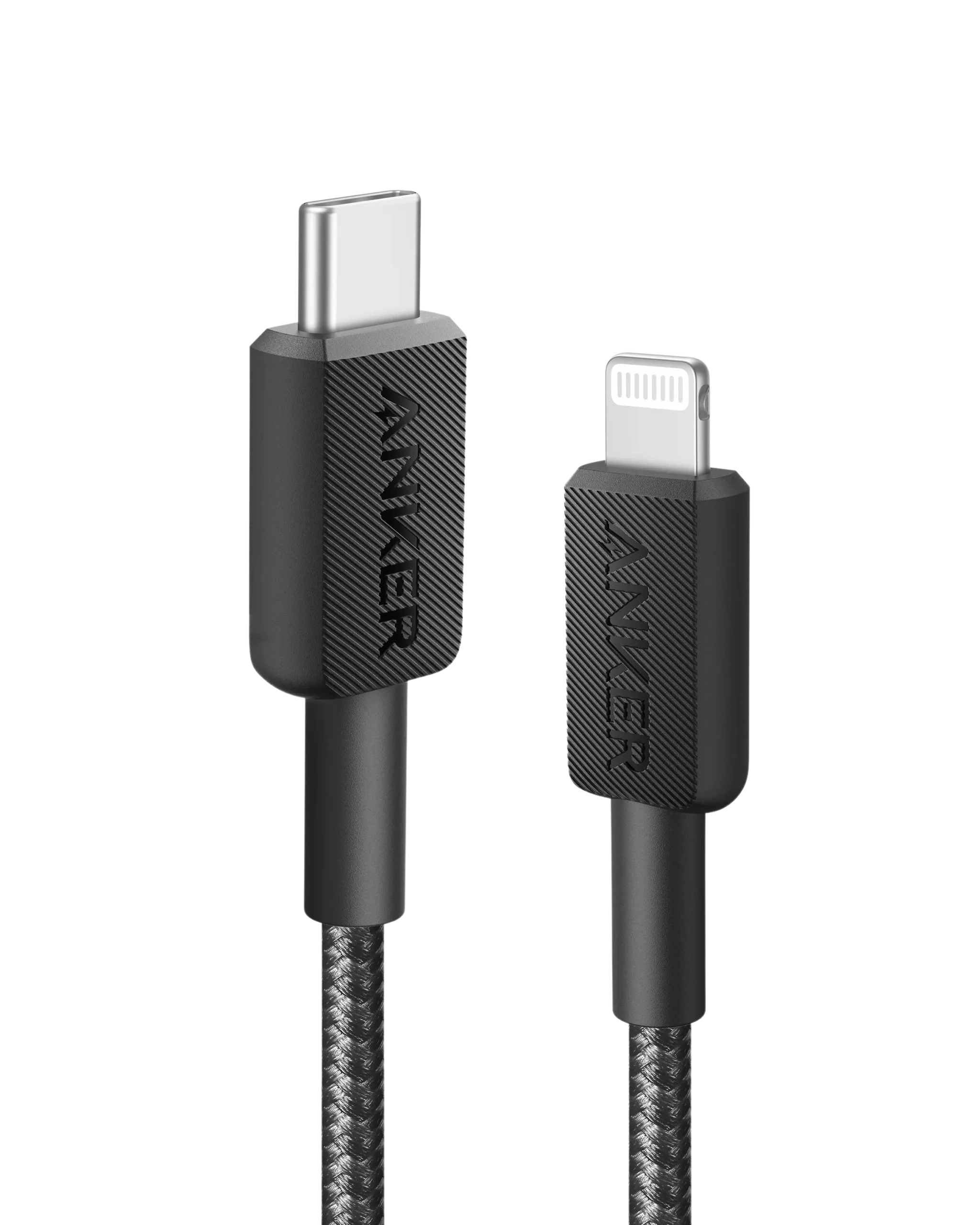 ANKER 322 USB C TO LIGHTNING CABLE 3FT BRAIDED BLACK A81B5H11