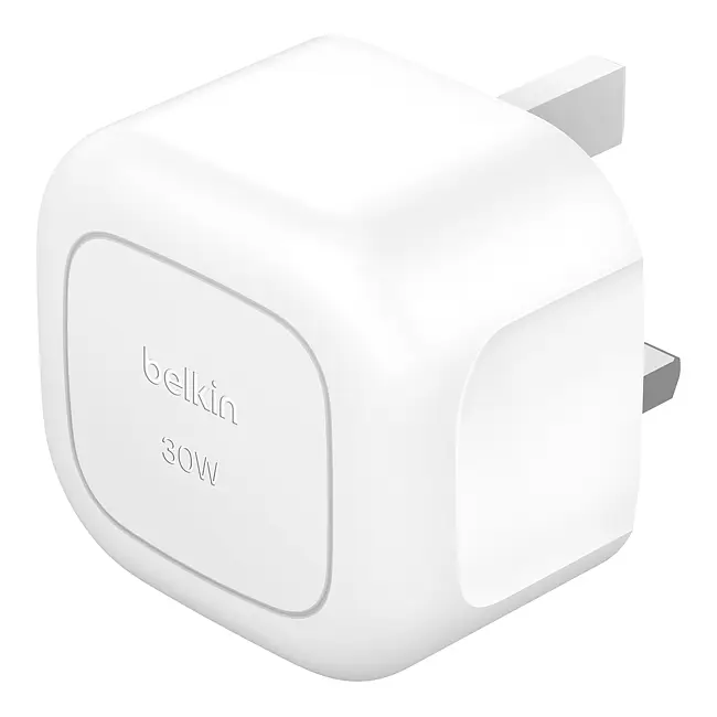 BELKIN BOOST CHARGE COMPACT USB C WALL CHARGER 30W WITH USB C TO USB C CABLE WHITE WCA008MY1MWH thumbnail 3