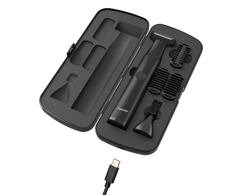 PORODO LIFESTYLE VELTRIM RECHARGEABLE TRIMMER BLACK PDLSFTAD3BK thumbnail 3