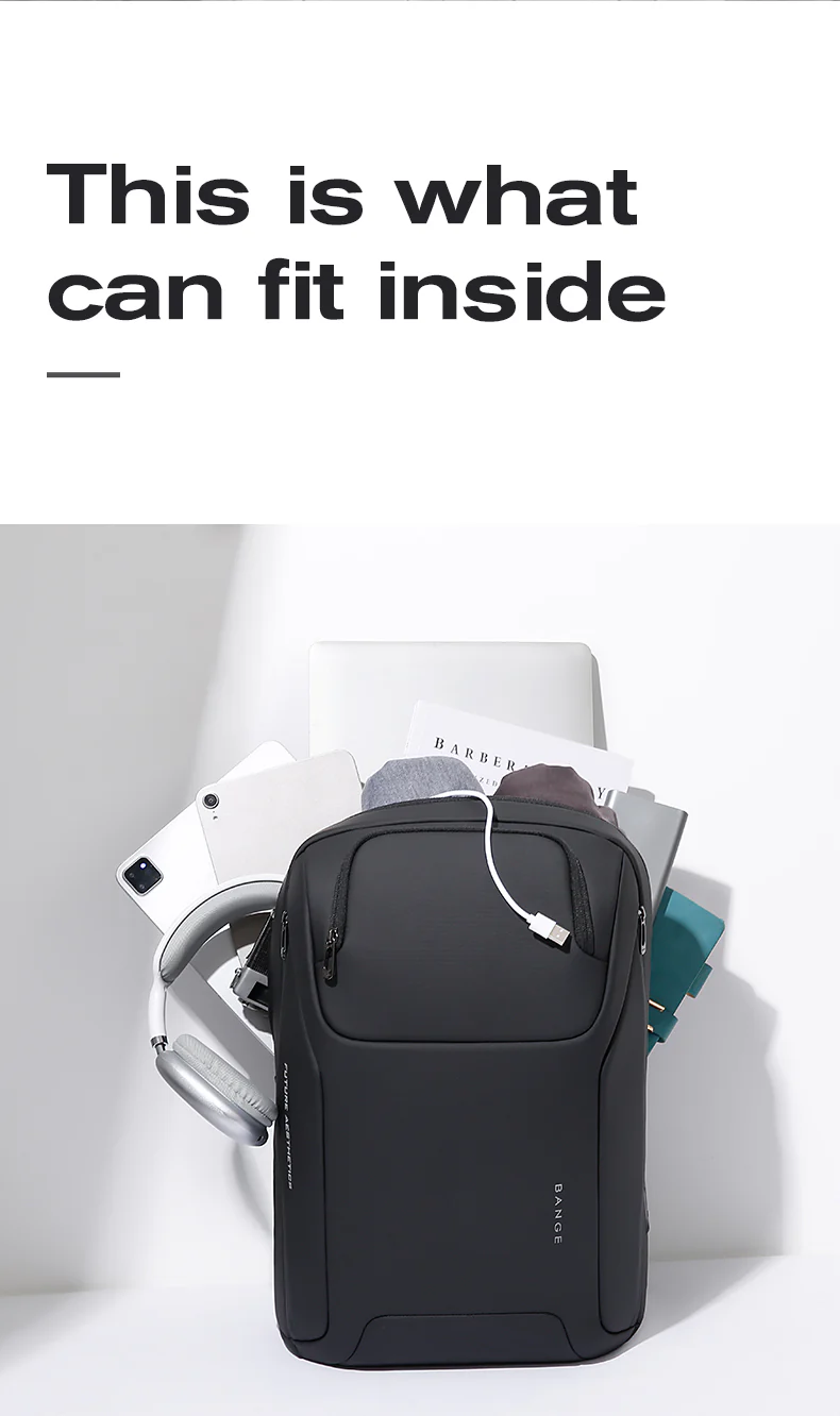 BANGE BACKPACK GRAY BG-7802 thumbnail 14