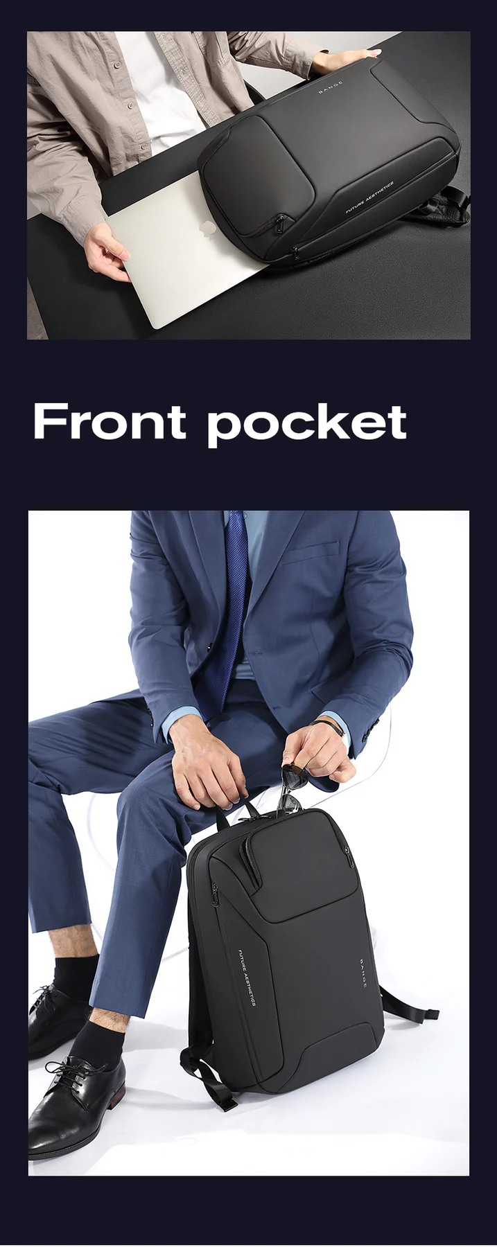 BANGE BACKPACK GRAY BG-7802 thumbnail 10
