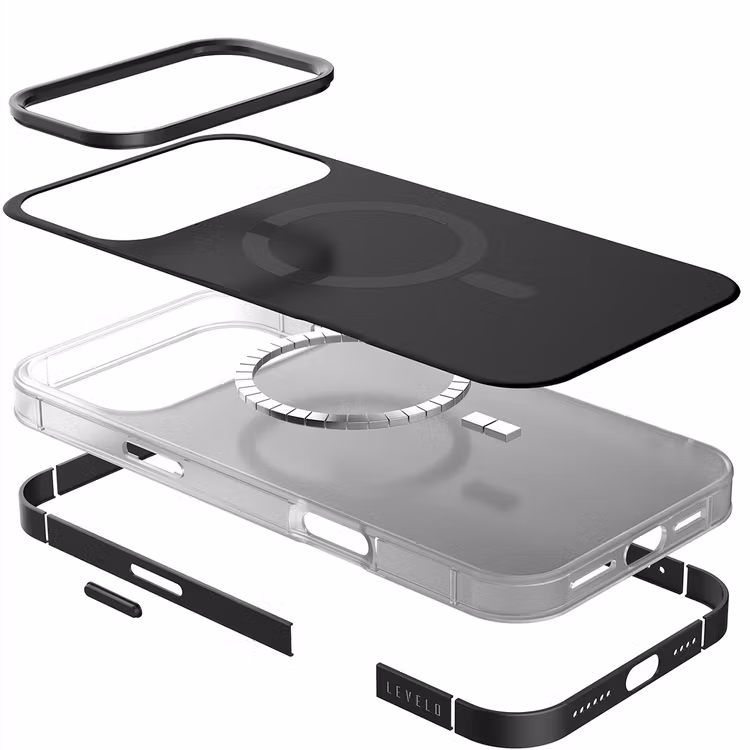 LEVELO OPULIS IPHONE 17 PRO MAX MAGSAFE FROSTED CASE PHANTOM BLACK LVLOPU17PMPHBK thumbnail 2