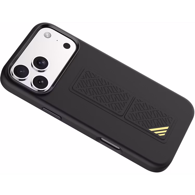 LEVELO IPHONE 17 PRO MORPHIX SILICONE CASE WOTH LEATHER GRIP BLACK LVLMRPS17PBK thumbnail 11