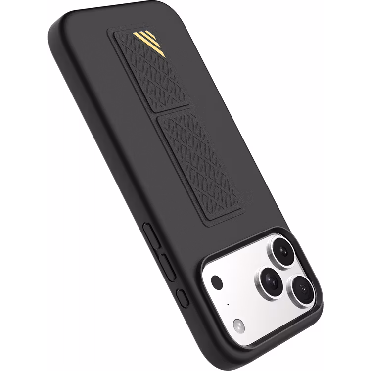 LEVELO IPHONE 17 PRO MAX MORPHIX SILICONE CASE WOTH LEATHER GRIP BLACK LVLMRPS17PMBK thumbnail 4