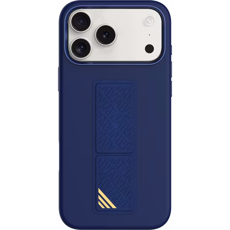 LEVELO IPHONE 17 PRO MAX MORPHIX SILICONE CASE WITH LEATHER GRIP DARK BLUE LVLMRPS17PMDBK thumbnail 3