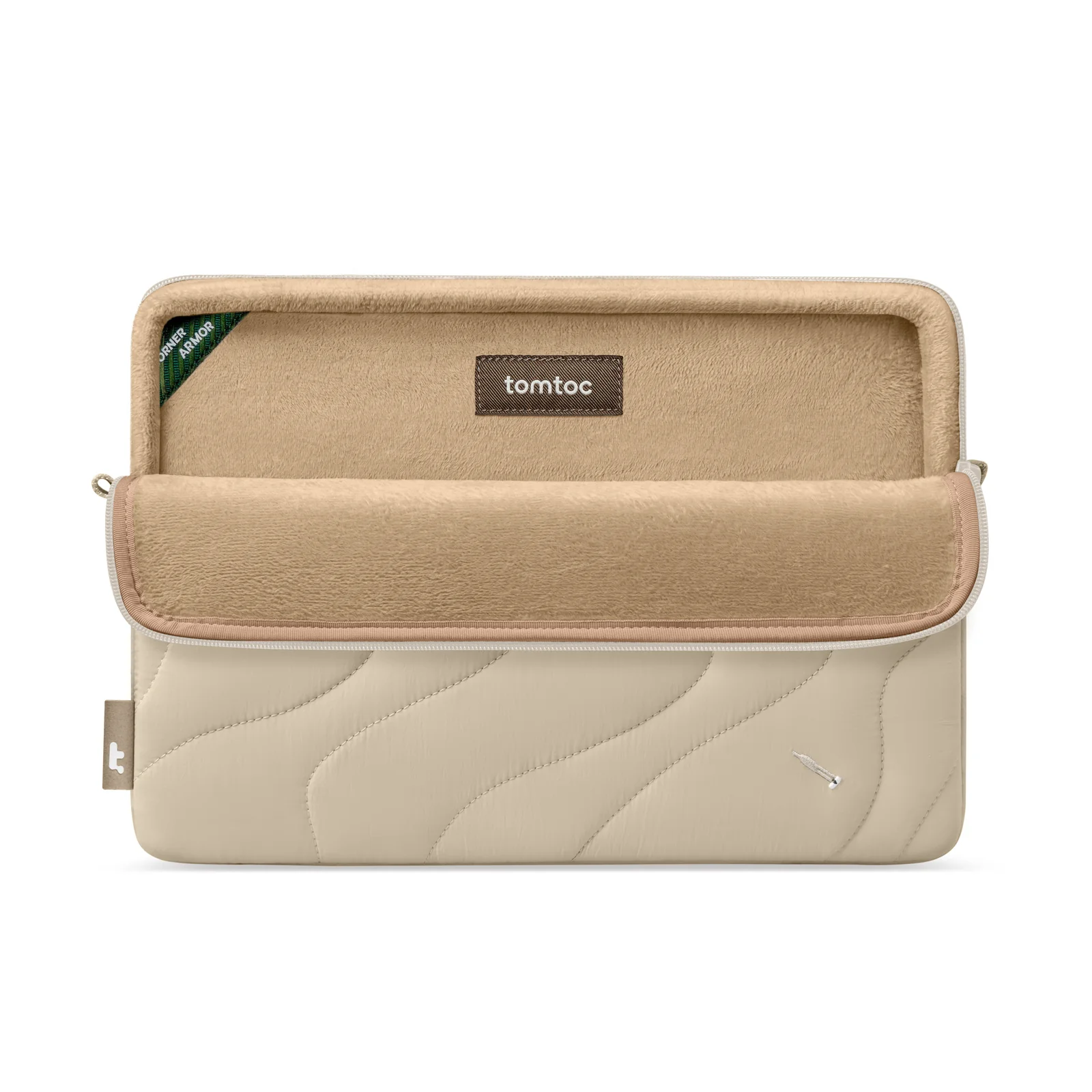 TOMTOC TERRA A27 14 INCH LAPTOP SLEEVE NATURAL SAND A27F2K2 thumbnail 5