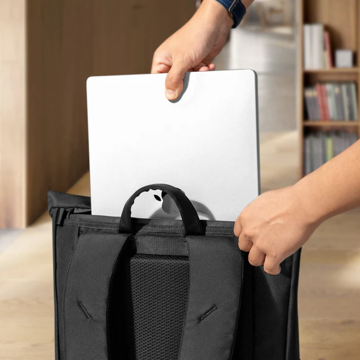 TOMTOC NAVIGATOR T61 ROLLTOP BACKPACK BLACK T61L1D1 thumbnail 15