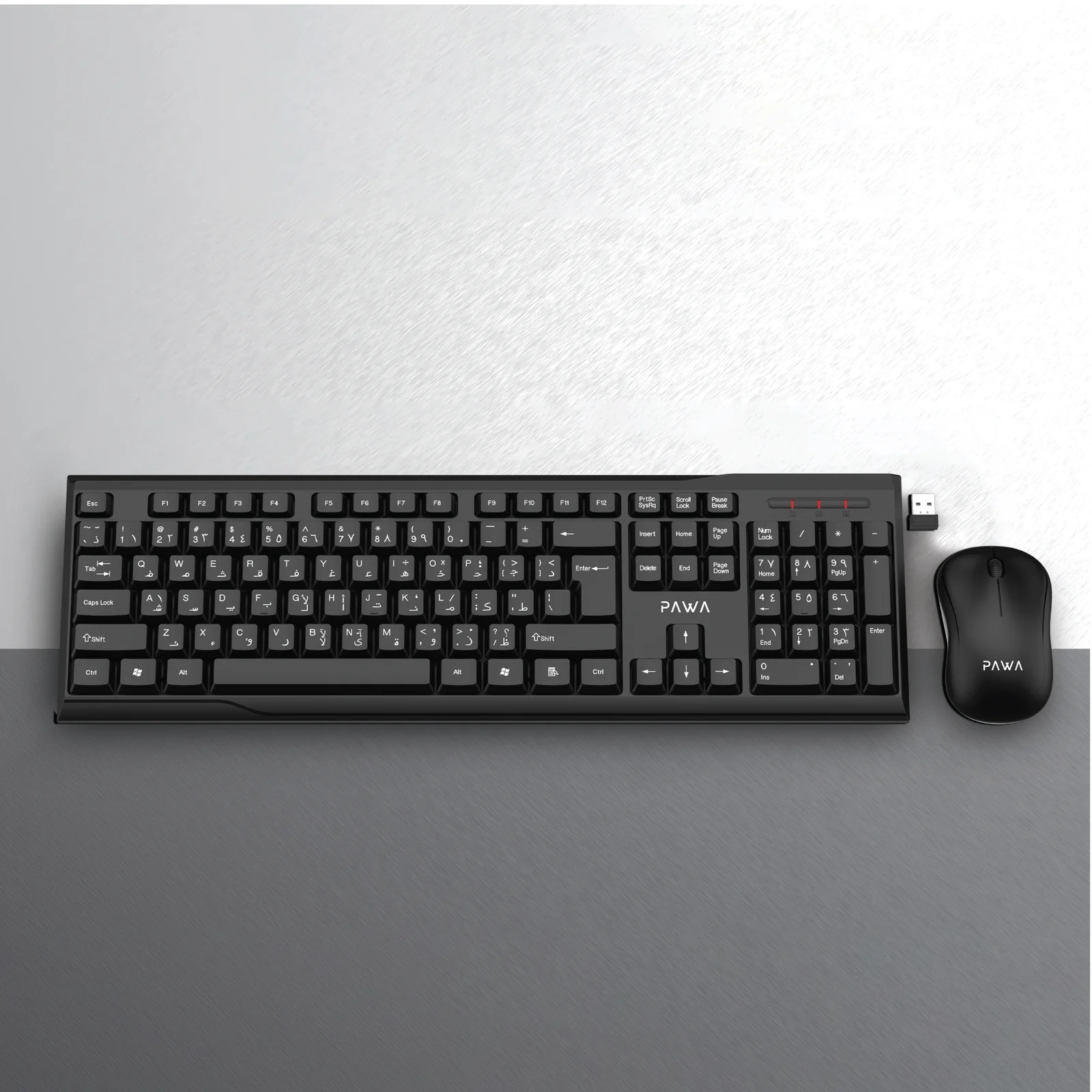 PAWA 2.4GHZ WIRELESS KEYBOARD AND MOUSE SET BLACK PW-KWMW2T2-BK thumbnail 2