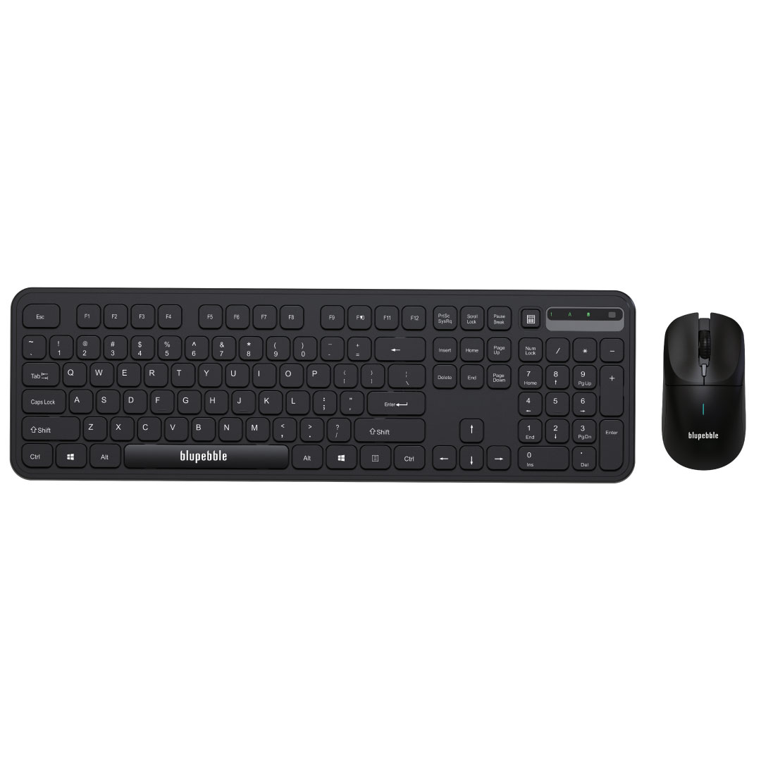 BLUPEBBLE GLIDE DUO 2.4GHz WIRELESS KEYBOARD AND MOUSE BLACK BP-GLIDEDUOAR-BK