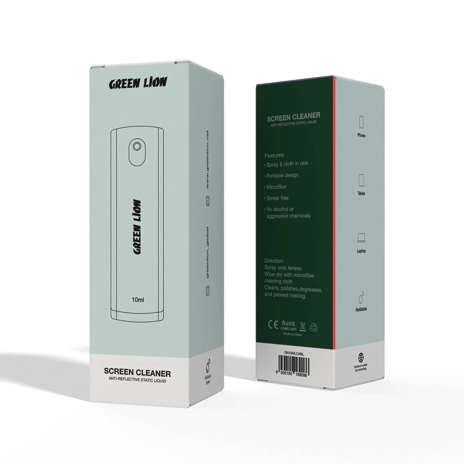 GREEN LION SCREEN CLEANER 10ML BLUE GN10MLCKBL