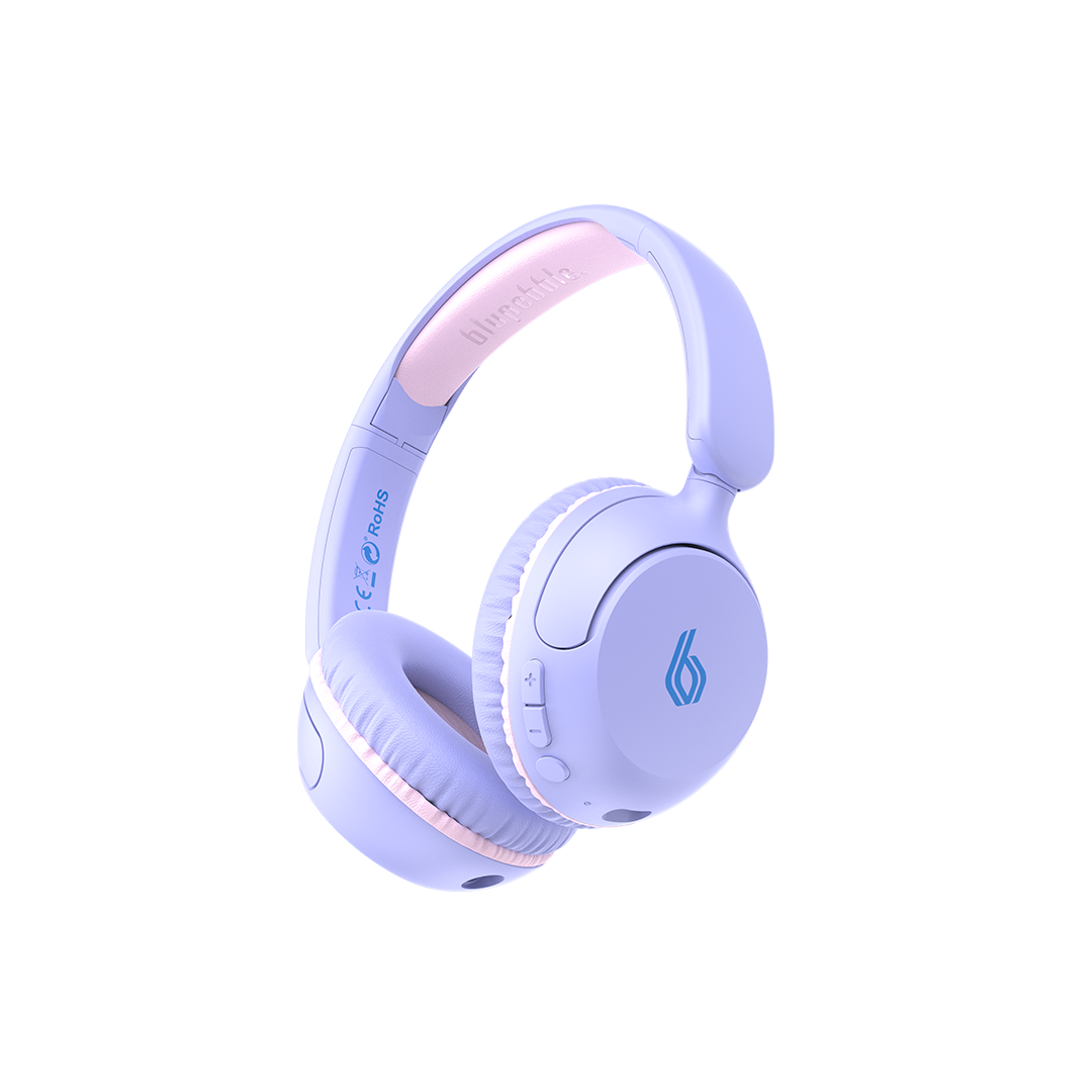 BLUPEBBLE BOUNCE 2IN1 WIRELESS & WIRED MICROPHONE ON-EAR KIDS HEADPHONES LAVANDER BP-KDBOUNCE-LV