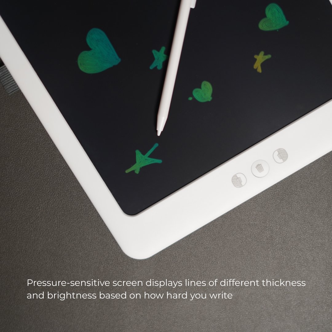 Bluepebble 14-Inch Tablet Doodle Writing & Drawing Board for Kids - White BP-DOODLE14-WH thumbnail 8