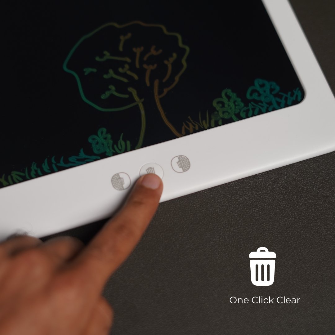 Bluepebble 14-Inch Tablet Doodle Writing & Drawing Board for Kids - White BP-DOODLE14-WH thumbnail 6