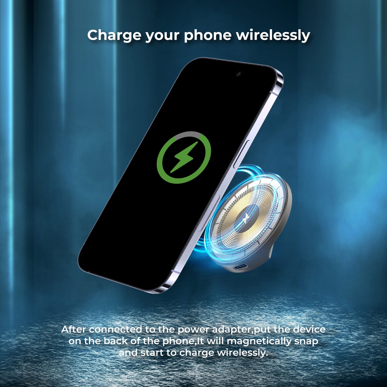 BLUPEBBLE LUCID MAG GRIP MAGSAFE 15W WL CHARGER WITH STAND AND WEBCAM MOUNT BP-15WLUCIDMAGGRIP-BK thumbnail 4