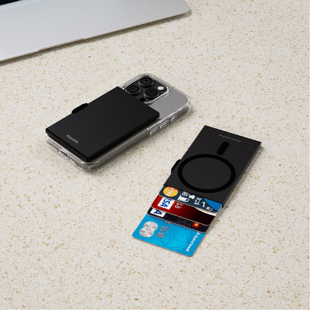 Bluepebble 3-Card Magnetic Holder with RFID Protection - Sleek and Secure BP-3CARRDMAG thumbnail 11