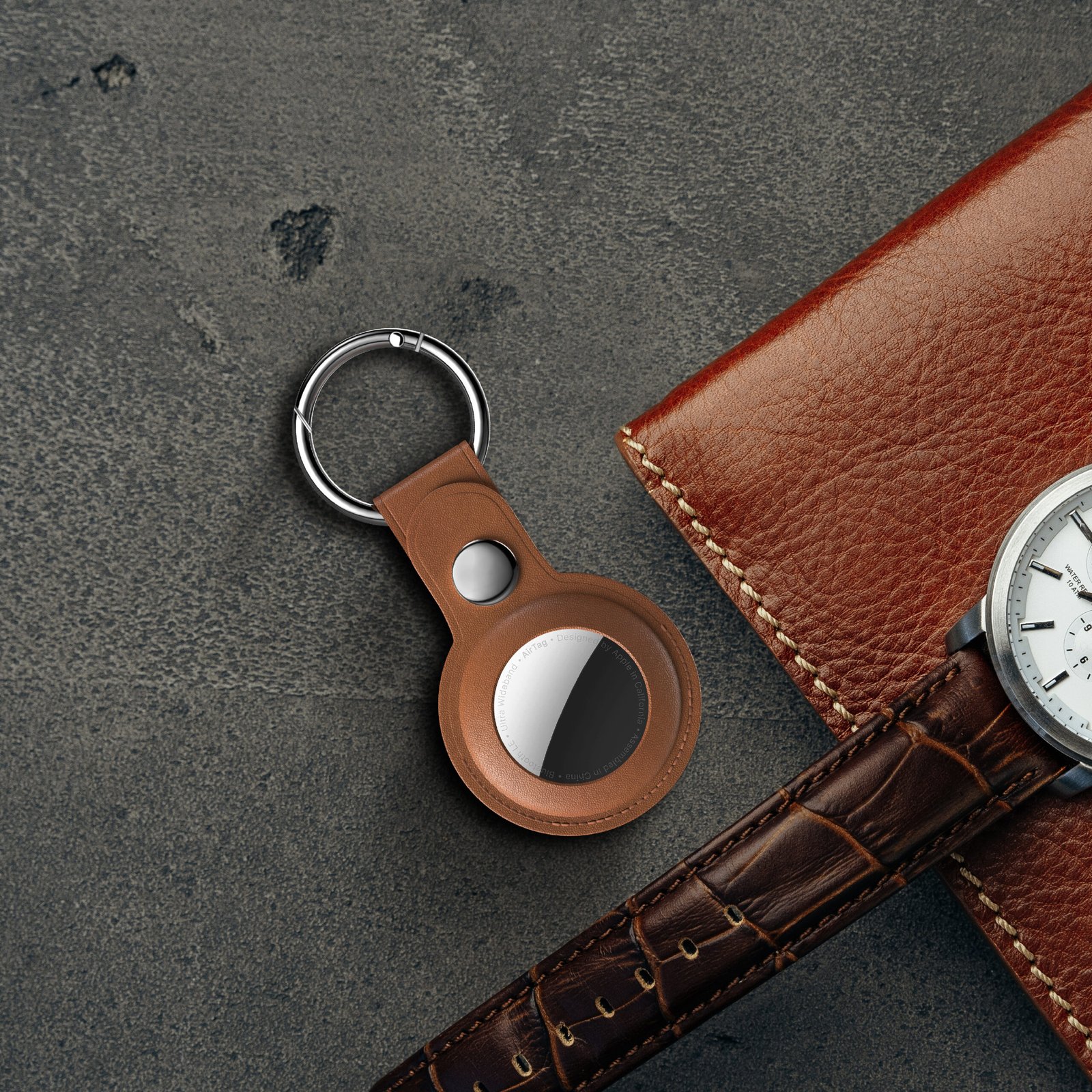 BLUPEBBLE CLASSIC LEATHER KEY RING thumbnail 6