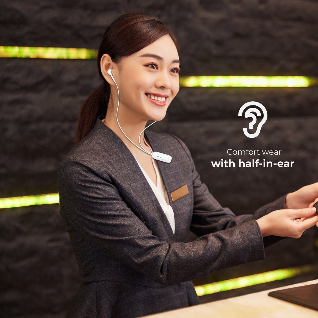 BLUPEBBLE BT CLIP WIRELESS EARPHONE WHITE BP-BTCLIP01-WH thumbnail 6