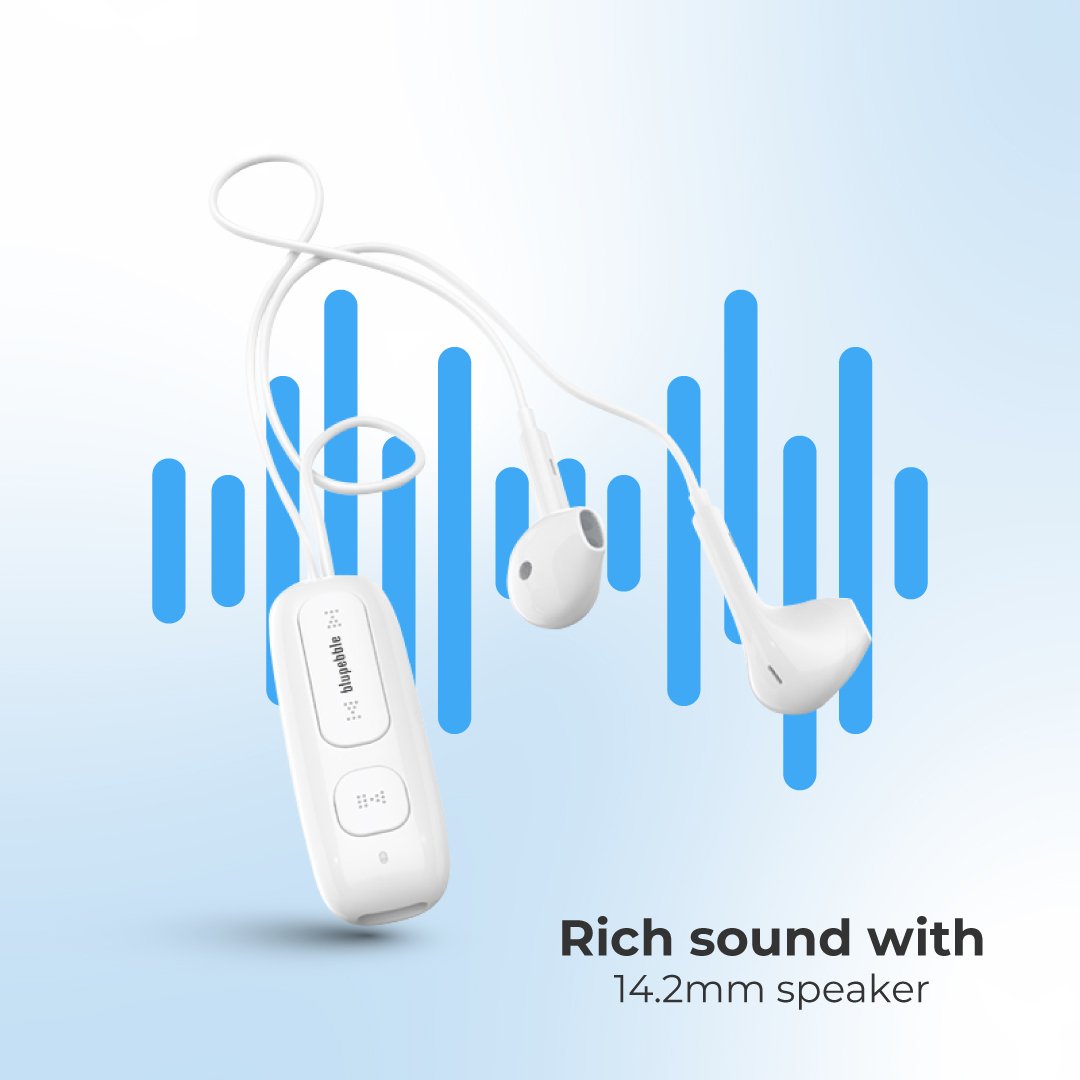 BLUPEBBLE BT CLIP WIRELESS EARPHONE WHITE BP-BTCLIP01-WH thumbnail 9