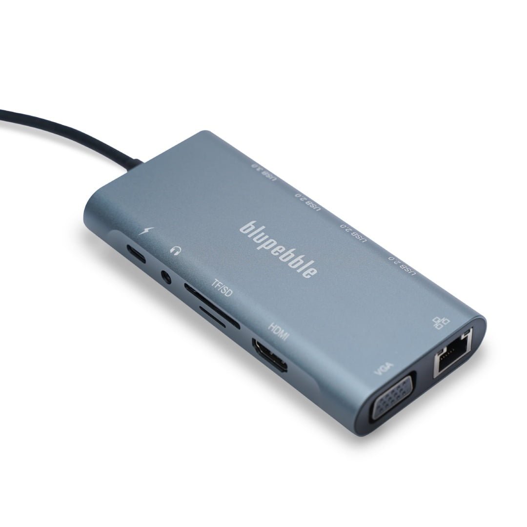 BLUPEBBLE C11 MULTIPORT ALUMINUM 11 IN 1 HUB GRAY BP-C11MULTIHUB11IN1-GY thumbnail 9