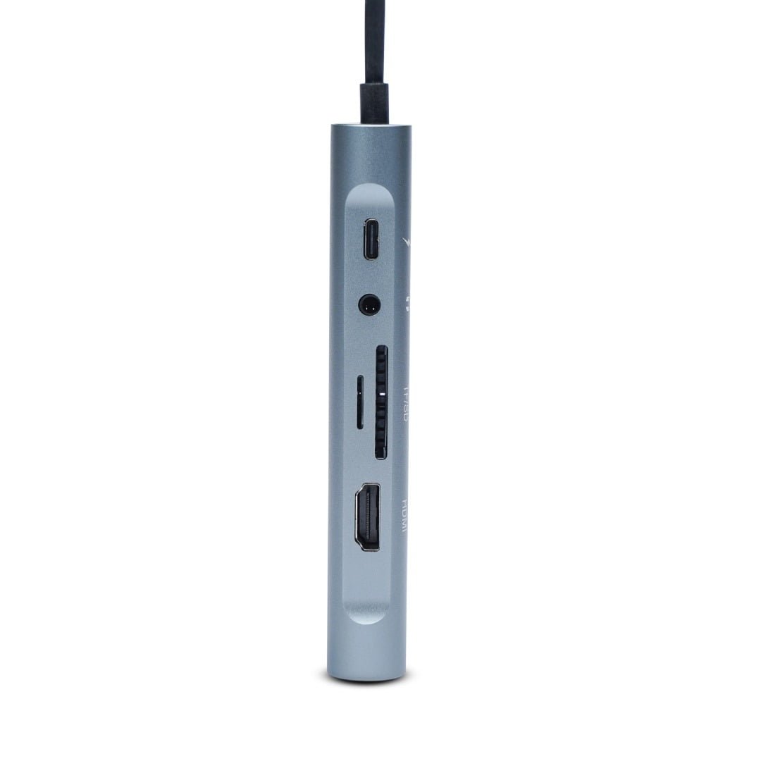 BLUPEBBLE C11 MULTIPORT ALUMINUM 11 IN 1 HUB GRAY BP-C11MULTIHUB11IN1-GY thumbnail 7