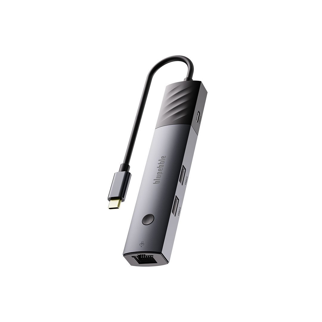 BLUPEBBLE C6 MULTIMEDIA TOGGLE HUB 6 IN 1 4K HDMI USB-C 2XUSB-A TOGGLE BUTTON BP-C6TOGGLEHUB6IN1-GY