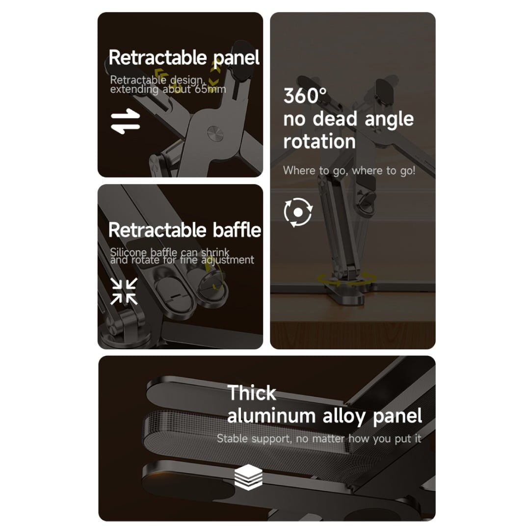 BLUPEBBLE DOUBLE-X ADJUSTABLE AND FOLDABLE ALUMINIUM ALLOY LAPTOP STAND 11 TO 17 INCH BP-DBLXSTAND11.17-SL thumbnail 8