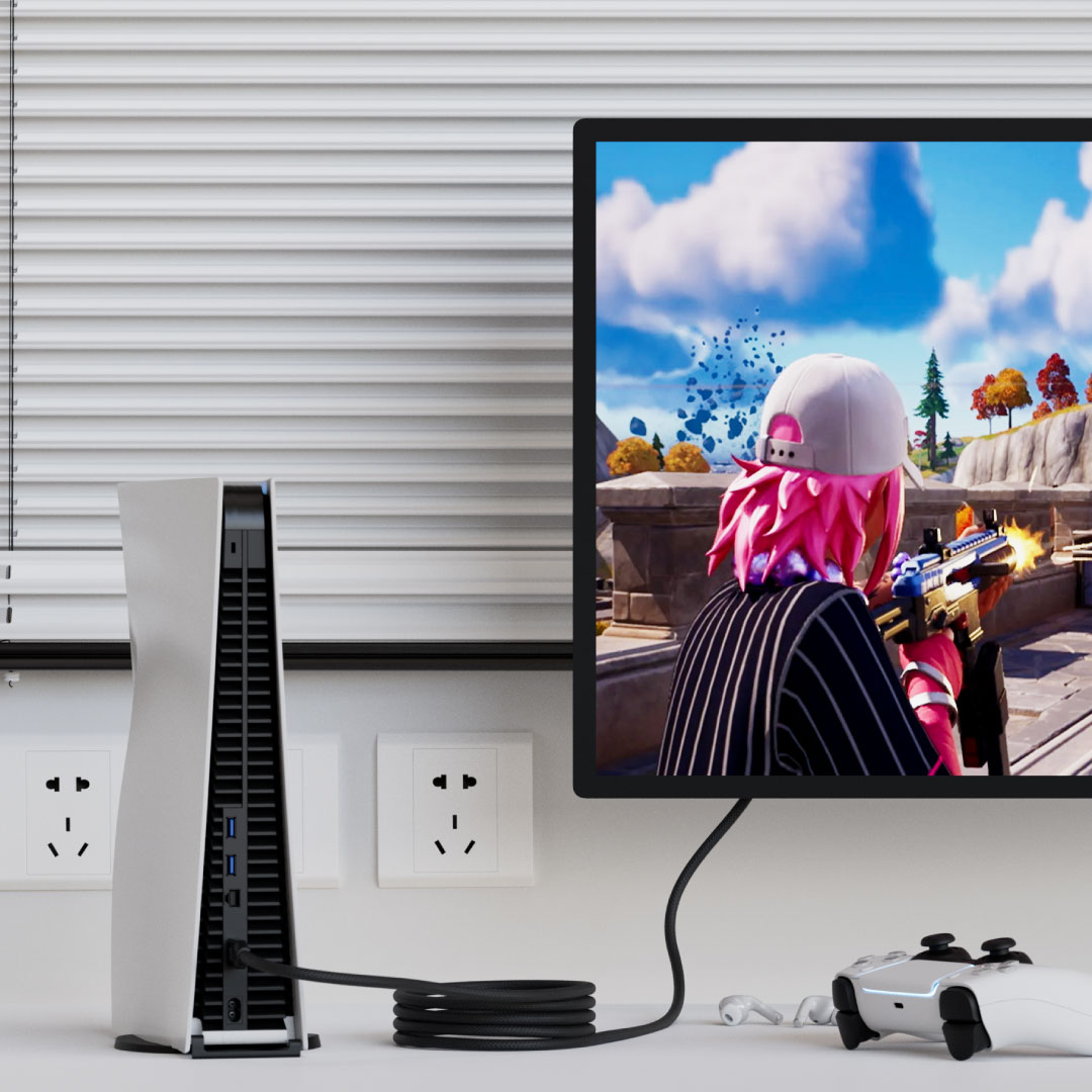 BLUPEBBLE 16K HDMI TO HDMI 2.2 ALUMINUM HOUSING SUPPORT 16K/60Z CABLE 2M BLACK BP-HD16KGEN2-AG2-BK thumbnail 4