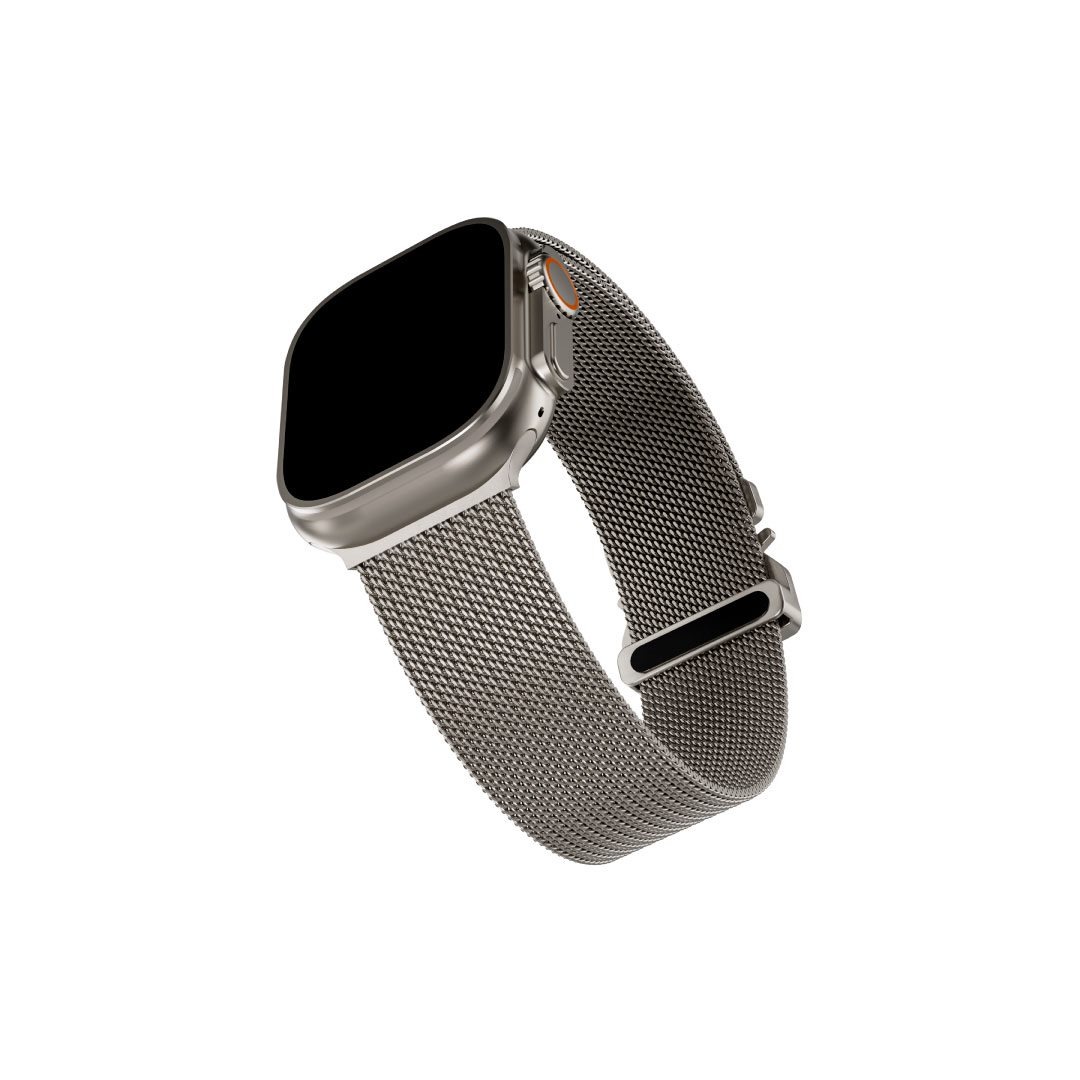 BLUPEBBLE LUXORA STAINLESS STEEL MILANESE LOOP WATCH BAND 42/44/45/49MM WITH EXQUISITE WOVEN DESIGN BP-LUXOR-TI