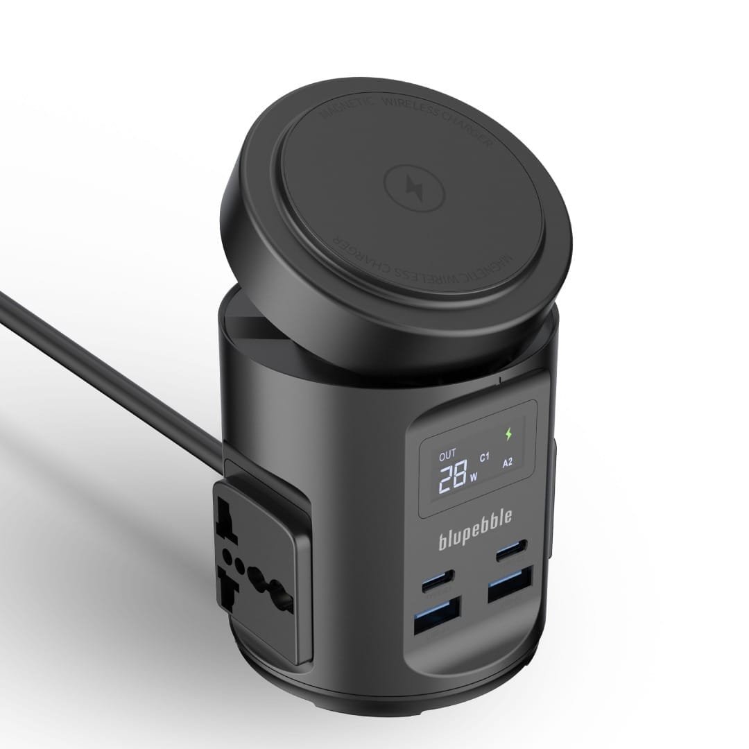 BLUPEBBLE MAGPOD HUB USB-C POWER DELIVERY AND USB-A QC3.0 65W BLACK BP-MAGPODHUB-BK