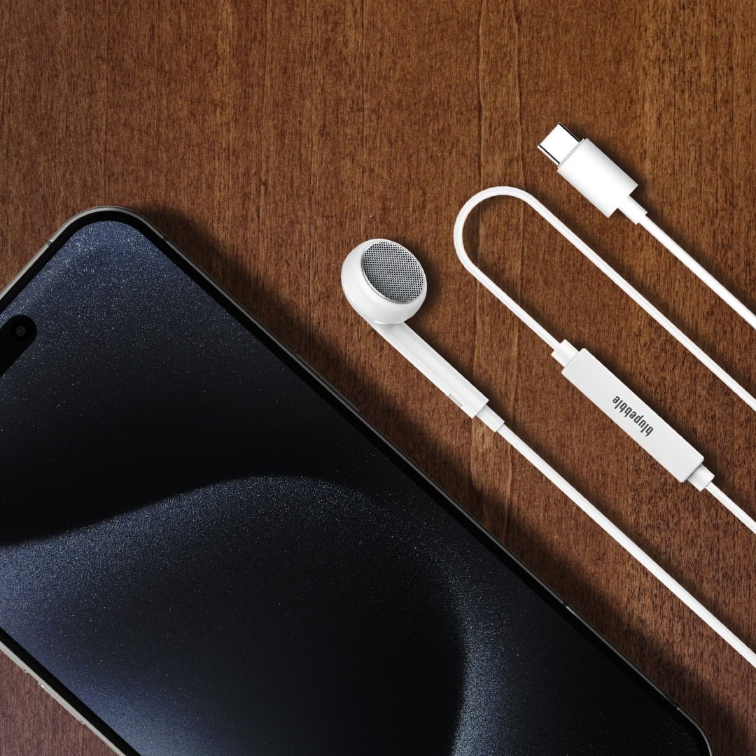 BLUPEBBLE MONO STEREO EARPHONE WITH TYPE-C CONNECTOR 1.2 METER WHITE BP-MONOTC-WH thumbnail 5