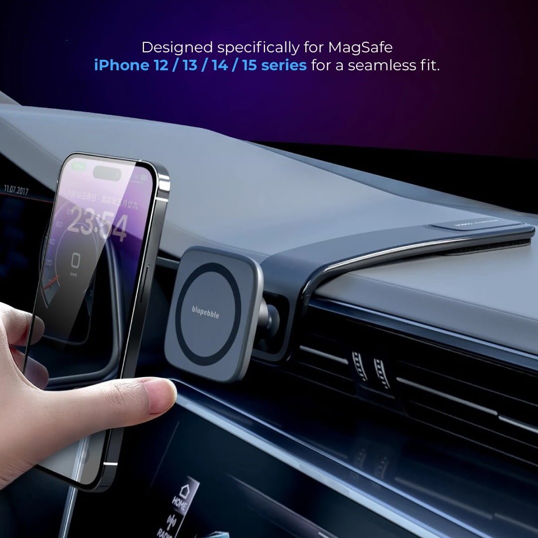 BLUPEBBLE NAVI MAGNETIC MOUNT WITH MAGSAFE PHONE HOLDER BLACK BP-NAVIMAGMOUNT-BK thumbnail 5