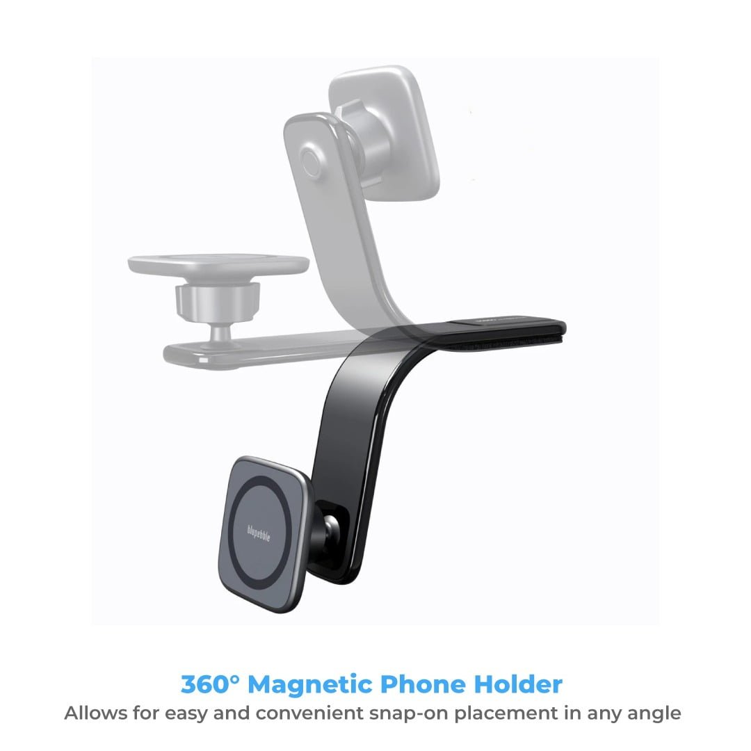 BLUPEBBLE NAVI MAGNETIC MOUNT WITH MAGSAFE PHONE HOLDER BLACK BP-NAVIMAGMOUNT-BK thumbnail 2