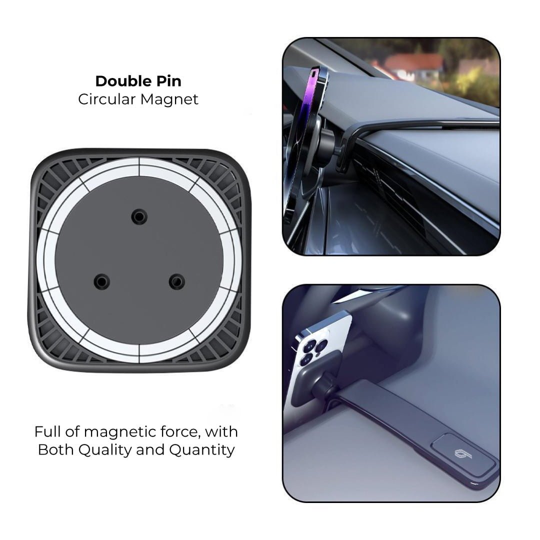 BLUPEBBLE NAVI MAGNETIC MOUNT WITH MAGSAFE PHONE HOLDER BLACK BP-NAVIMAGMOUNT-BK thumbnail 3