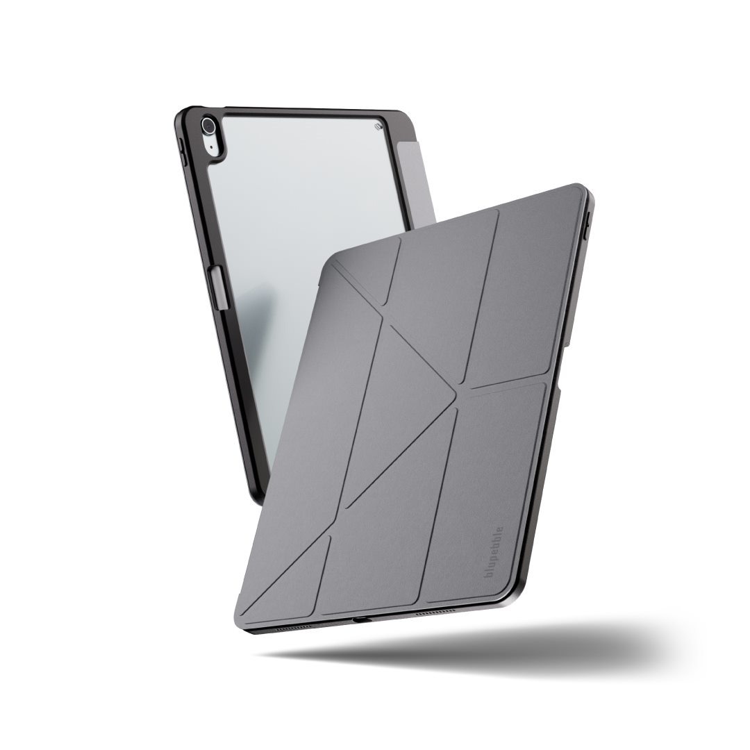 BLUPEBBLE IPAD 10.9 INCH  NEW YORKER SLIM CASE W Y-FOLD STAND 2024 GRAY BP-NEWYORKER10GEN-GY
