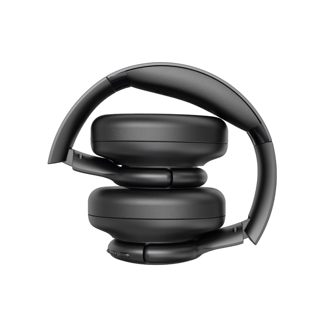 Blupebble C50 Over-Ear Foldable Hybrid Noise Cancelling Headphones - Black BP-PAC50ANC-BK thumbnail 2