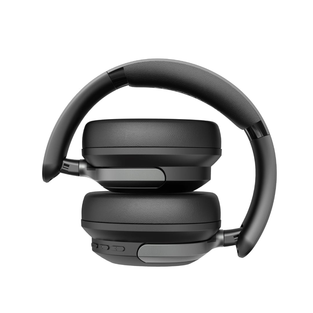 Bluepebble C80 Over-Ear Foldable Digital Hybrid Noise Cancelling Headphones - Black BP-PAC80ANC-BK thumbnail 7
