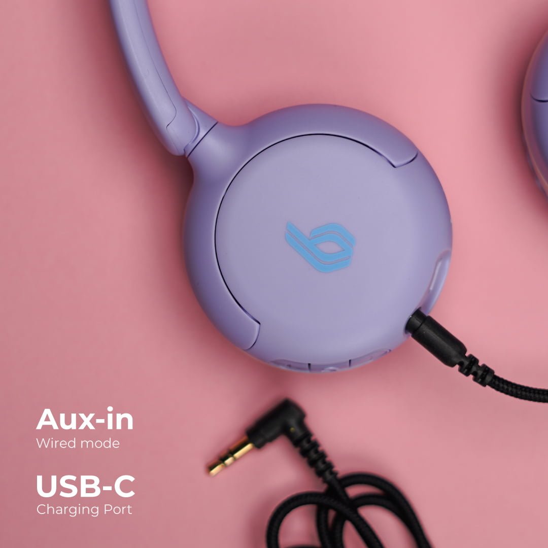 Bluepebble Kids Pulse Audio KD80 Wireless Headphones - Safe & Stylish BP-PAD80JNR thumbnail 2