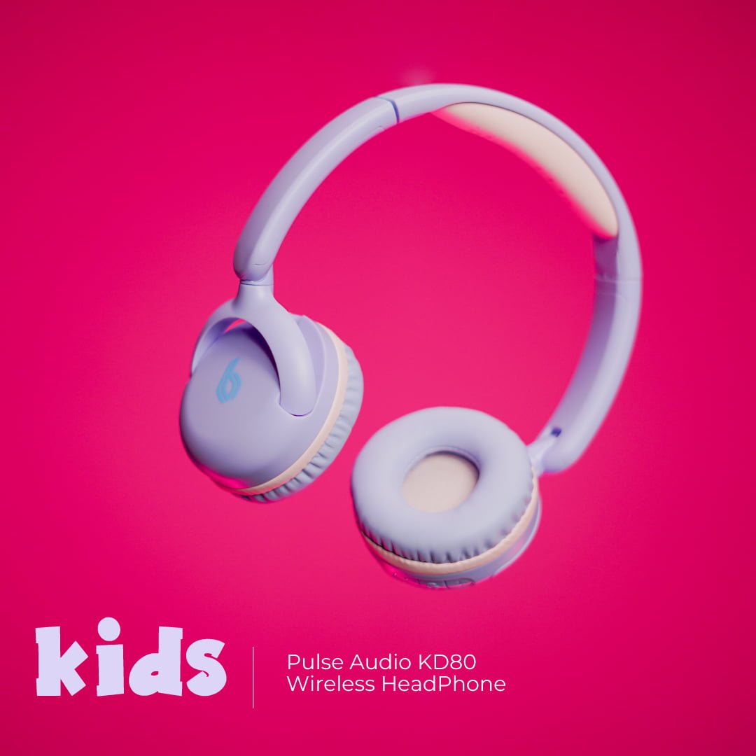 Bluepebble Kids Pulse Audio KD80 Wireless Headphones - Safe & Stylish BP-PAD80JNR thumbnail 6