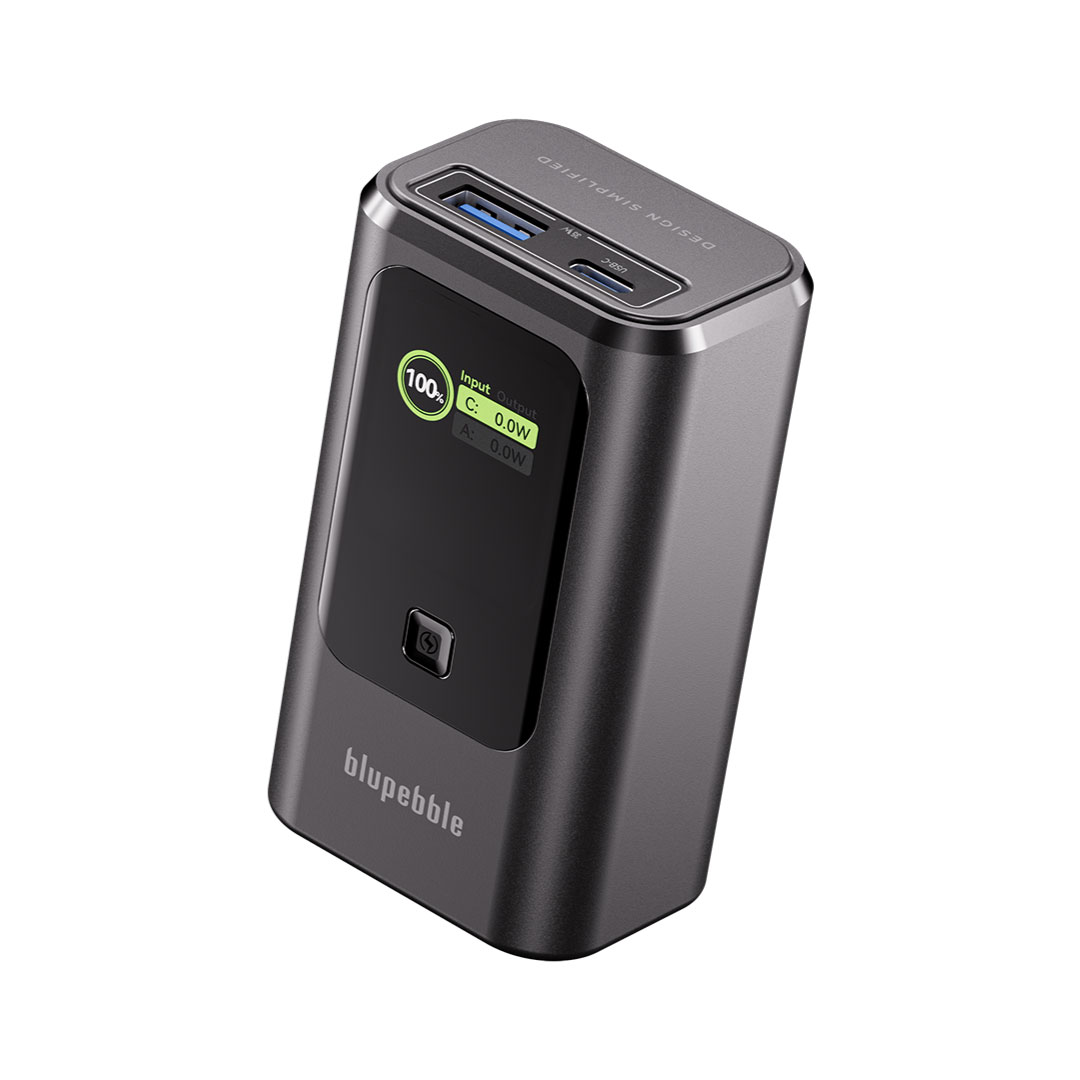 BLUPEBBLE POWERPOD 10000MAH 35W LED INDICATOR WITH USB-C AND USB-A PORT POWERBANK BP-PB35W-GY