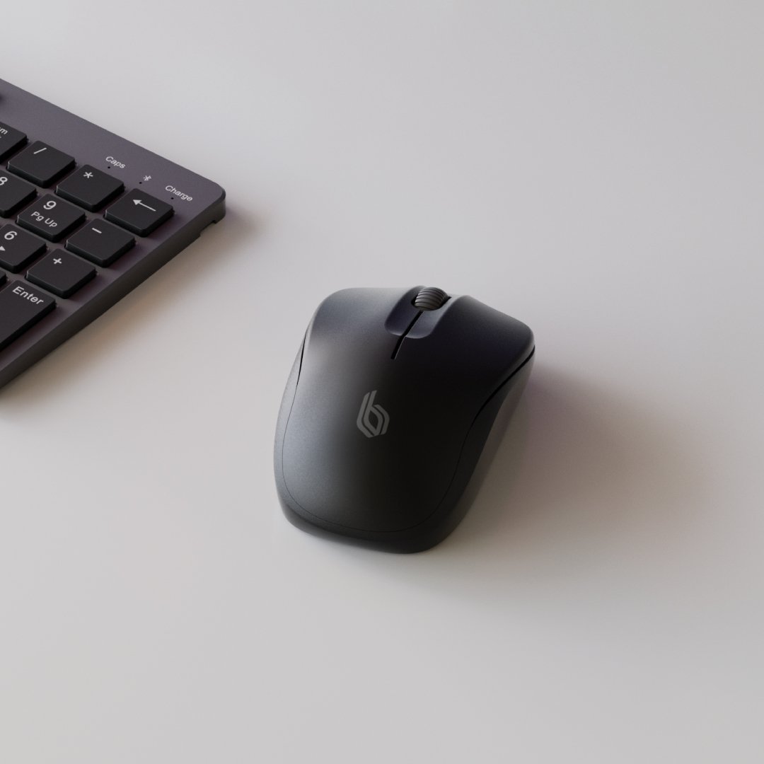 Blupebble Pebble Wireless Mouse 1000 DPI Dual Mode Black BP-PEBBLEMOUSE1-BK thumbnail 2